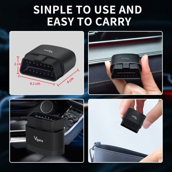 Vgate iCar Pro 2S ELM327 Bluetooth 5.3 – OBD2 Diagnostic Tool for Android, iOS & PC | Supports EVs & Hybrids - Afbeelding 4