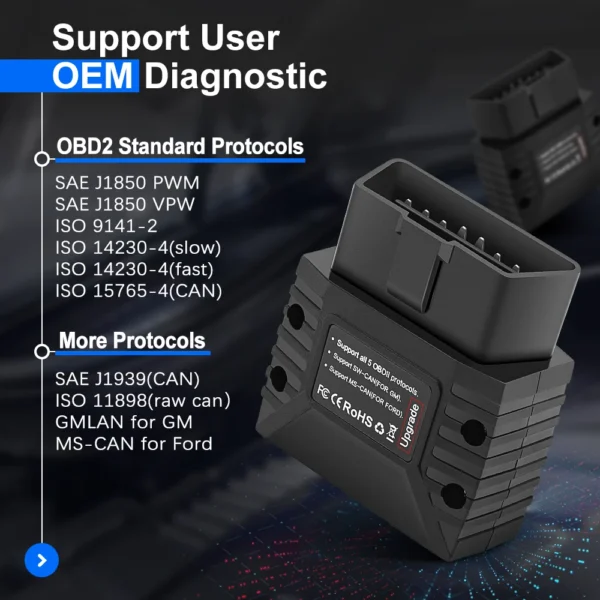 Vgate vLinker MC+ ELM327 OBD2 Bluetooth Scanner - immagine 3