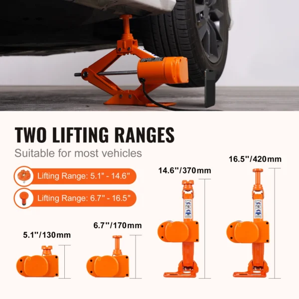 VEVOR 3-Ton Electric Scissor Jack Kit – Powerful Lifting for Roadside Emergencies - immagine 3