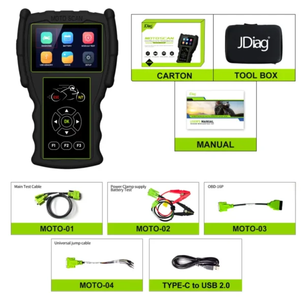 Motorcycle Scanner JDiag M100 Pro For KTM, Honda, Yamaha, Kawasaki, Suzuki, BMW D87/88 – Bild 8