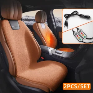 Heated Car Seat Cover with Graphene - Brown