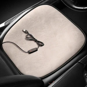 Universal USB Heated Car Seat Pad - Beige