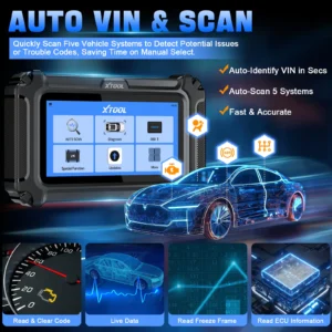 Sbdf18fdaffa34647ac262e9a68de4d5bdwebp - speedXperts Handheld automotive scanner XT00L on a blue-lit background, showing app tiles like Auto Scan and Diagnosis.